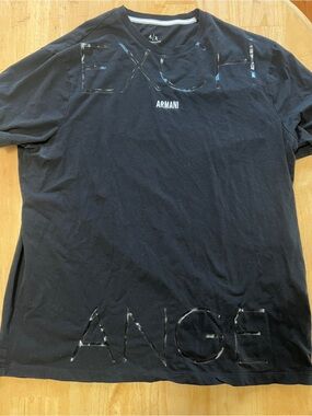 Armani Exchange Black Short Sleeve Logo Tee